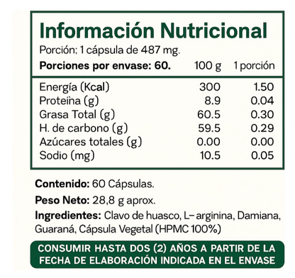 EROXIL – POTENCIADOR NATURAL PARA EL RENDIMIENTO MASCULINO